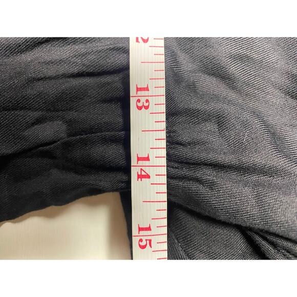 Old Navy Dark Floral Embroidered Midi Dress Sz S Baloon Sleeve Fairy Whimsical - Picture 14 of 15